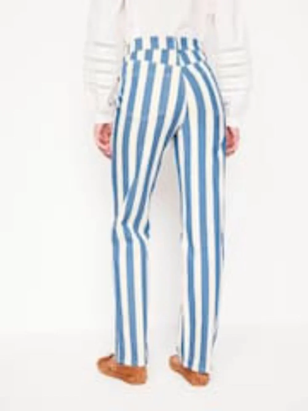 Boden High Rise Straight Stripe Jeans - size 31 R - Picture 2 of 9